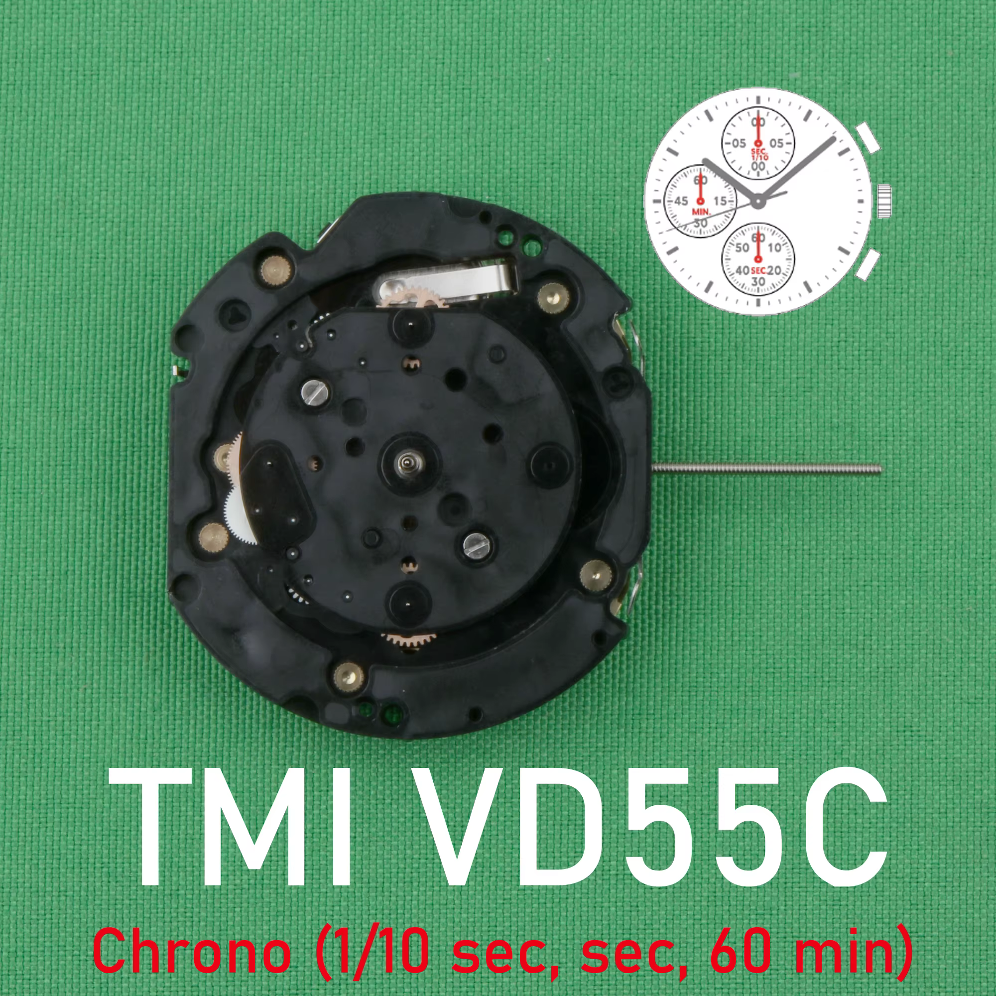 TMI-Mouvement de Montre Japonais Original SeATM VD55, SII/TMI VD55, DNono (Récepteur 1/10, Récepteur