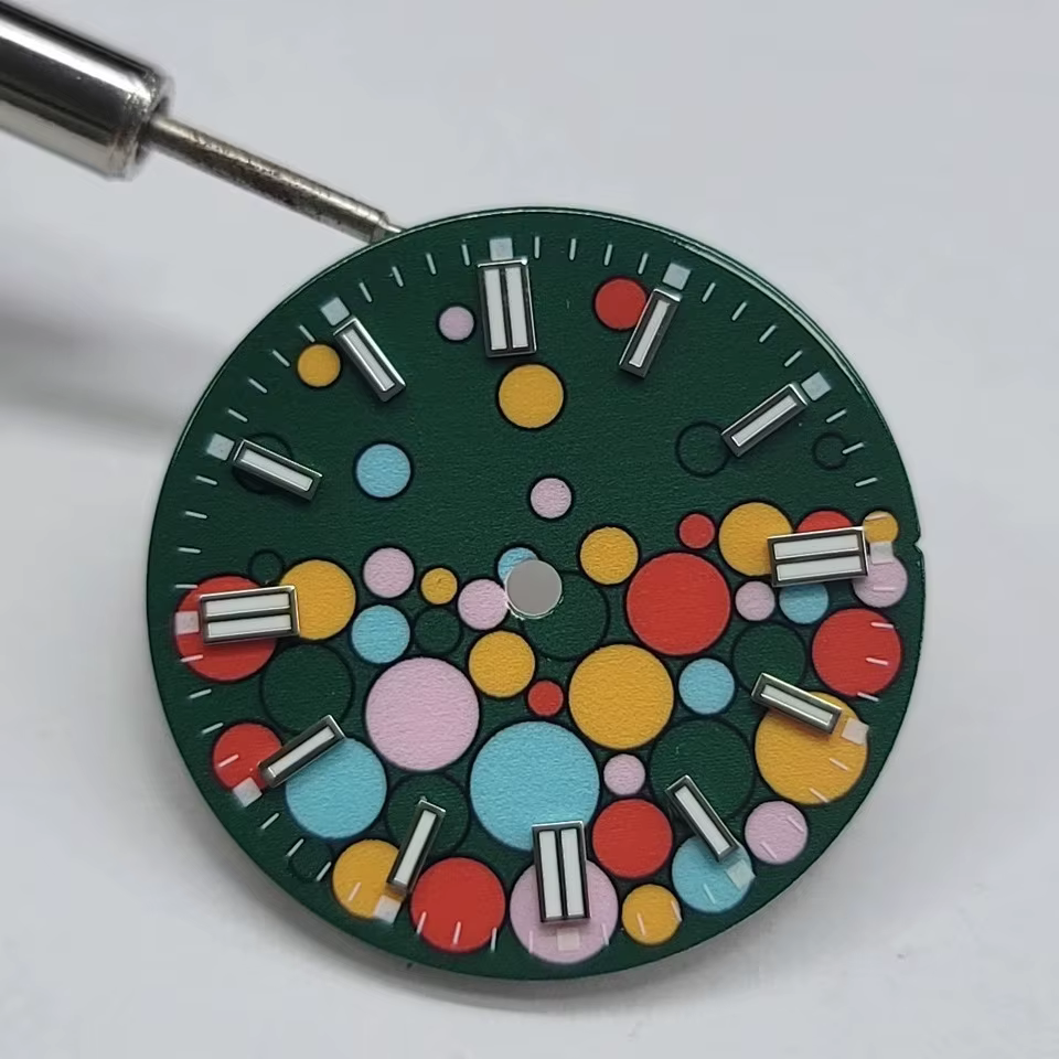 Cadran de montre à bulles de couleur lumineuse bleue, 28.5mm, pour NH35 NH36 ETA 2836 Miyota 8215, m
