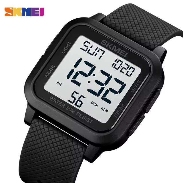 SKMEI 1894 Sport montre électronique pour hommes antichoc étanche compte à rebours hommes montre-bra