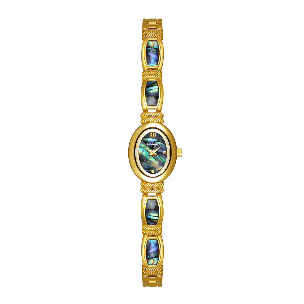 Cadran ovale femmes Bracelet montres haut de gamme de luxe dames montres pour femme horloge or conce