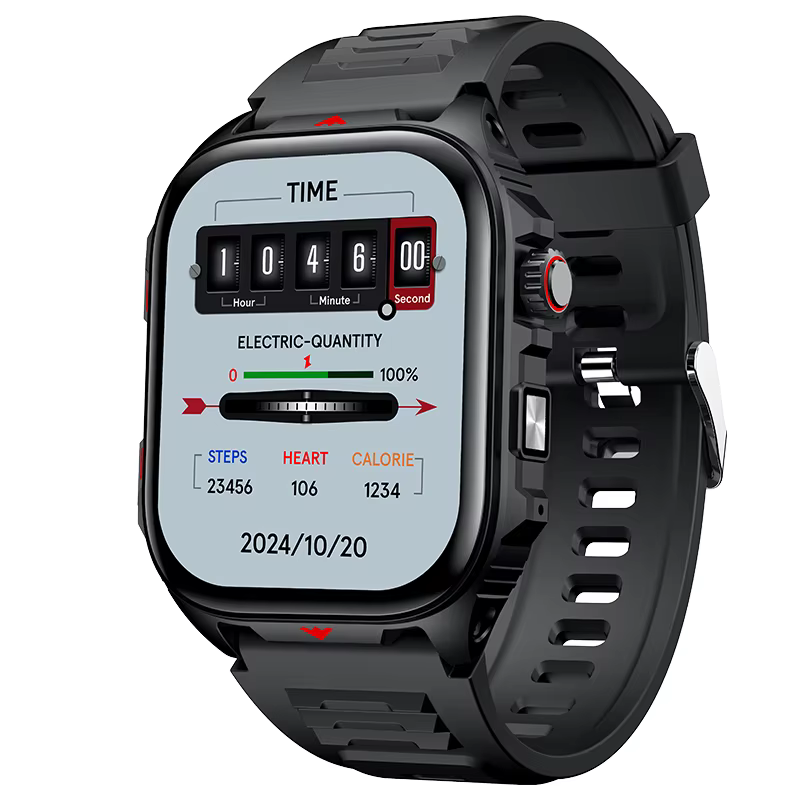 Montre connectée électronique avec appels Bluetooth, moniteur de fréquence cardiaque, tracker d'acti