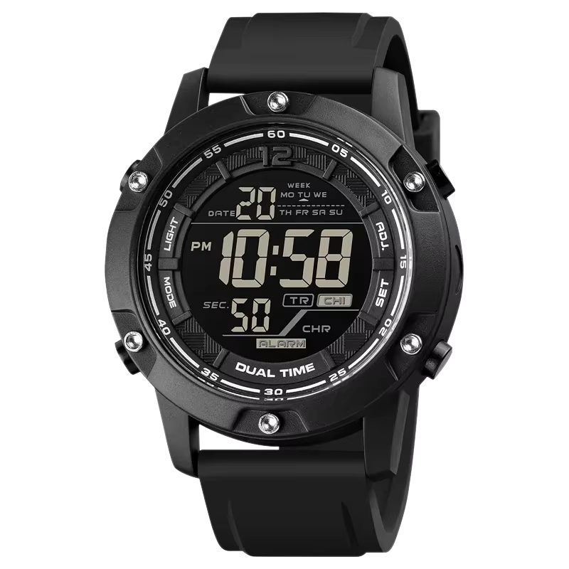 SKMEI-Montre-bracelet étanche pour homme avec compte à rebours, mouvement numérique, lumière LED, mo