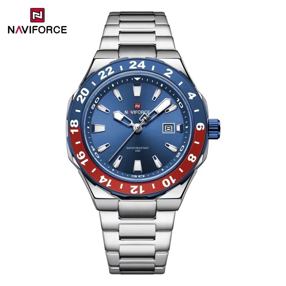 NAVIFOCE montres d'affaires de luxe pour hommes sport étanche horloge à Quartz hommes militaire brac