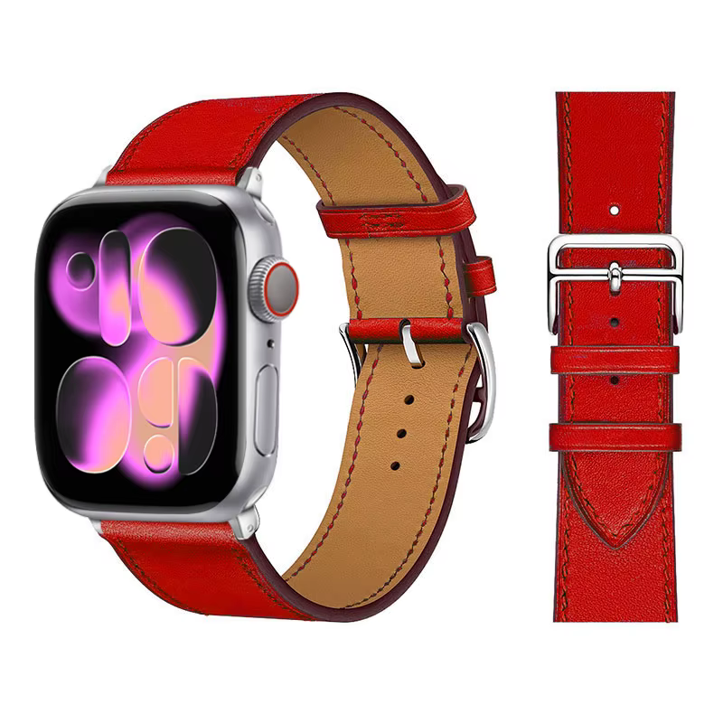 Bracelet en cuir pour bracelet de montre Apple 46mm 42mm 40mm 44mm 45mm 49mm bracelet correa à tour 