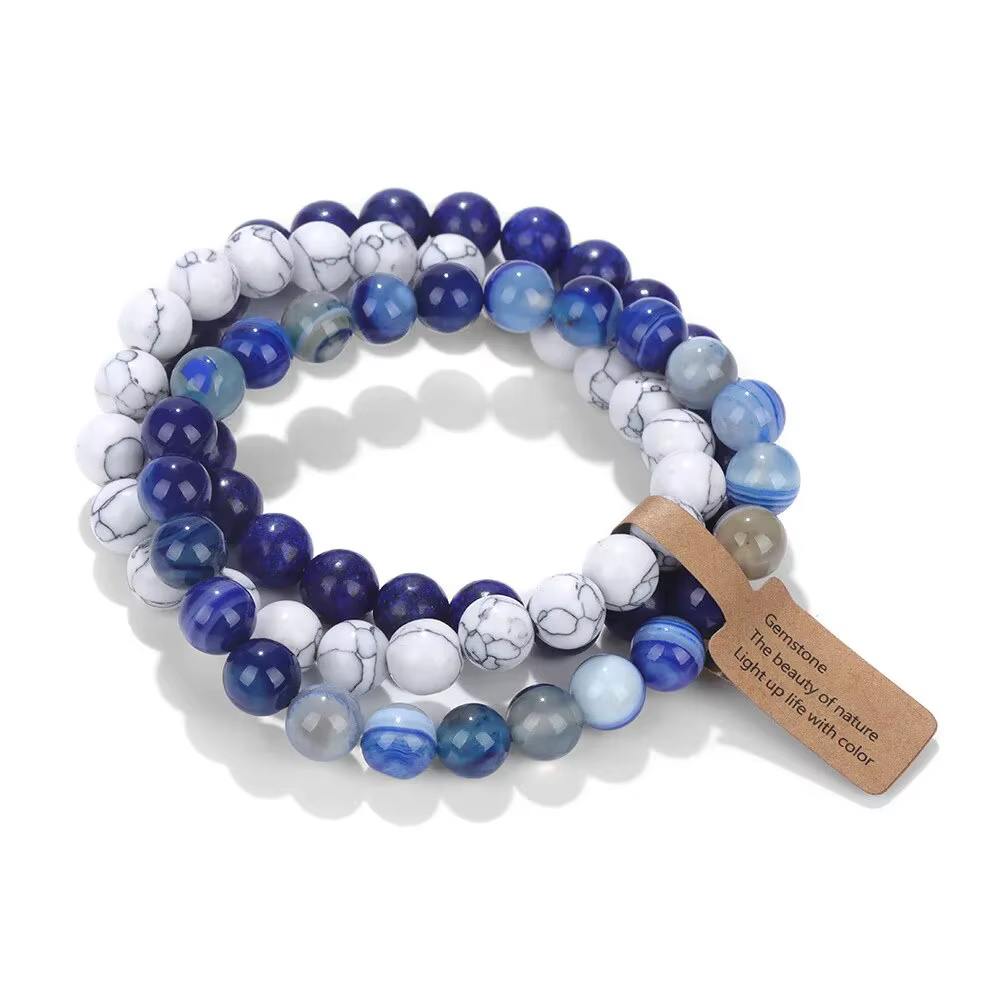 Bracelet semi-précieux pour femmes, perles de cristal en pierre naturelle, améthyste, combinaison mu
