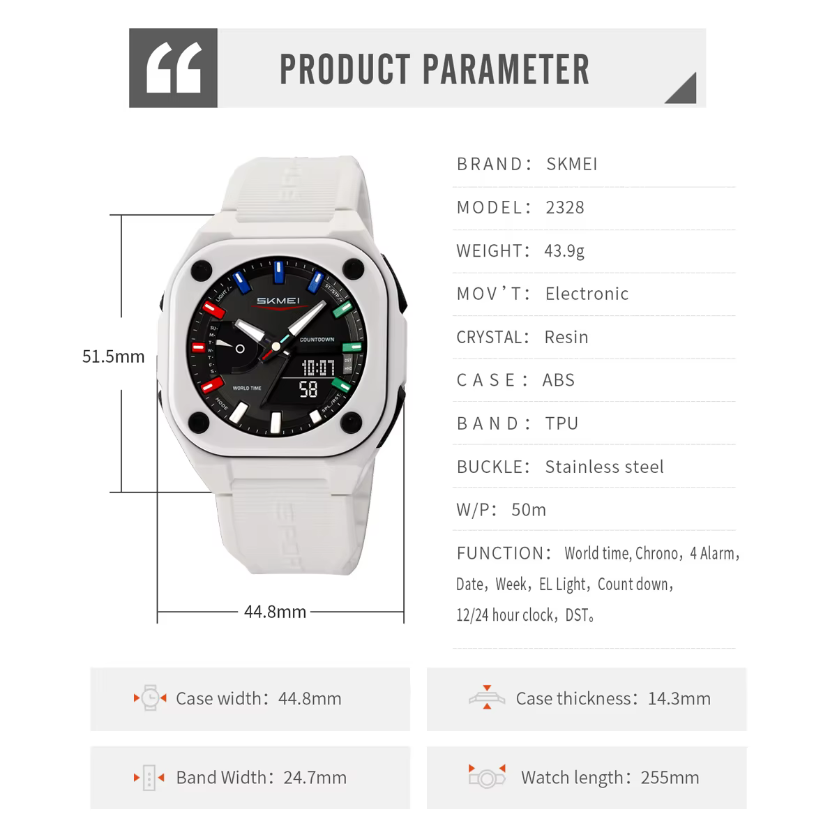 SKMEI affaires montre électronique numérique mode sport montres à Quartz pour hommes femmes étanche