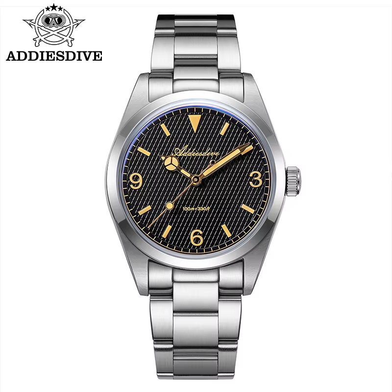 ADDIESDIVE 2025 nouvelle montre pour hommes en acier inoxydable 316L 10Bar plongée lumineuse AD2096