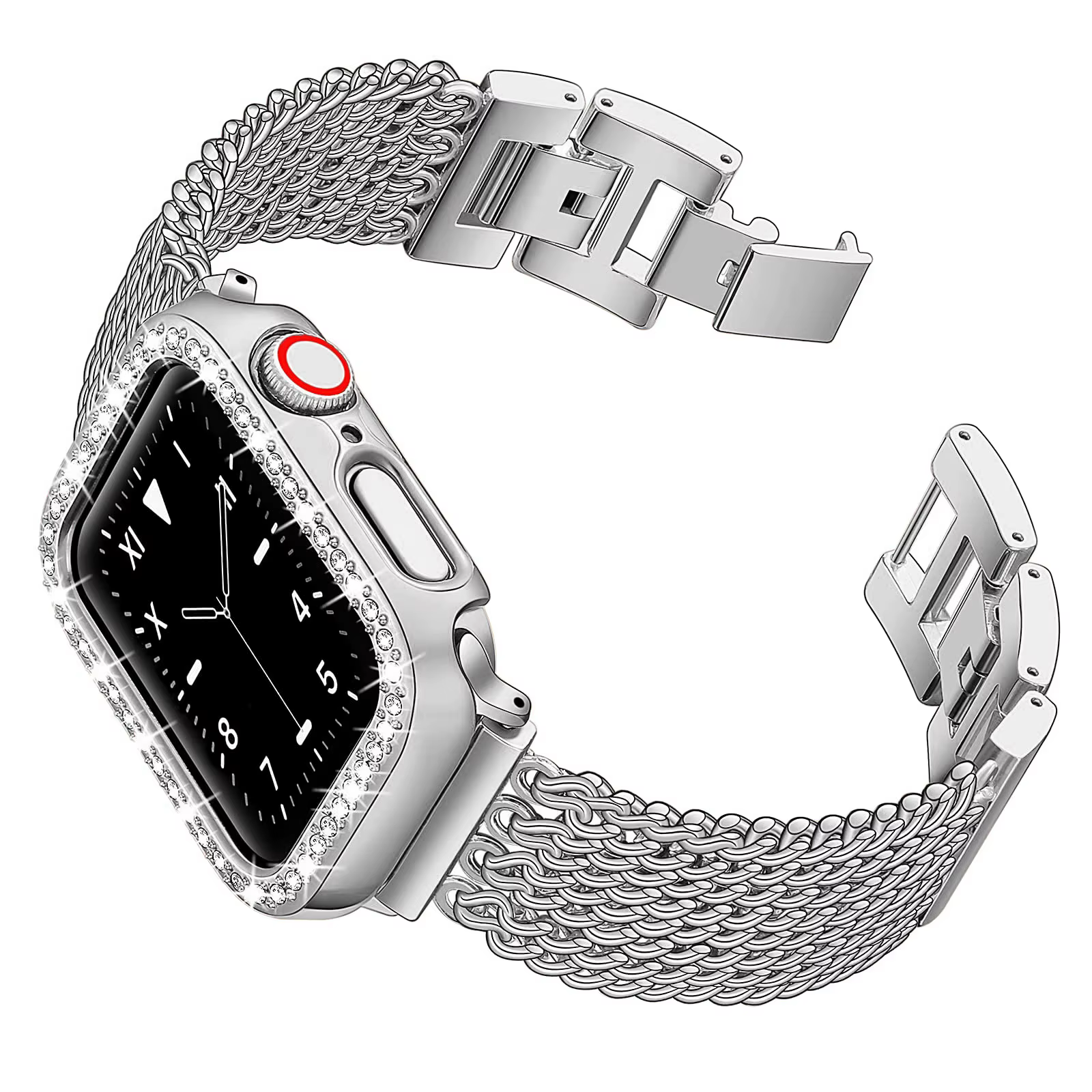 Coque et bracelet de montre en métal pour Apple watch, 40mm 41mm 38mm 45mm 44mm 42mm 38mm, iWatch sé