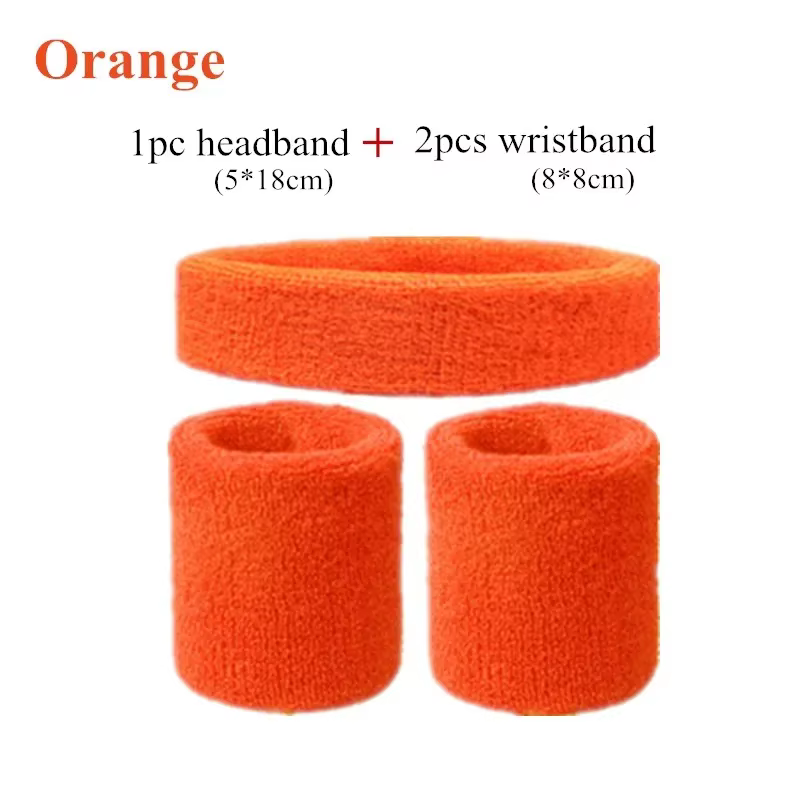 Mode sport bandeau et bracelet serviette ensemble bandeau coton bracelets pour femmes hommes cyclism