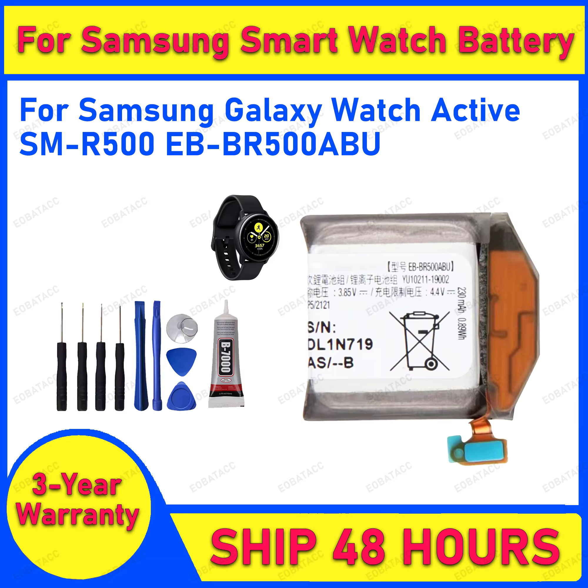 Batterie 2026 pour montre intelligente Samsung Galaxy Gear S2/S3/S4 Active 2 fit2 /fit 2 pro  Batter