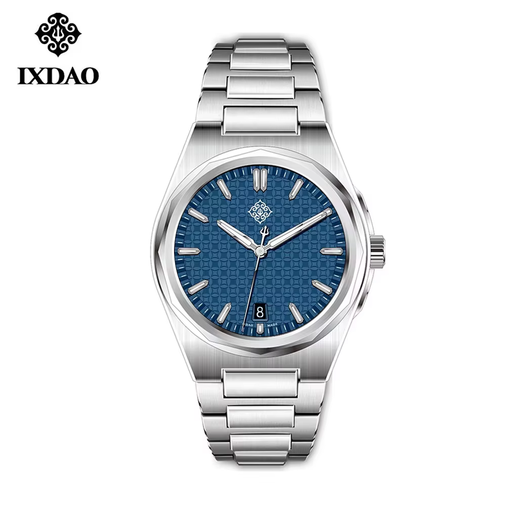 IX&DAO 2026 Nouvelle montre mécanique automatique pour homme Warrior 37 mm, bleue, Miyota 9015, saph
