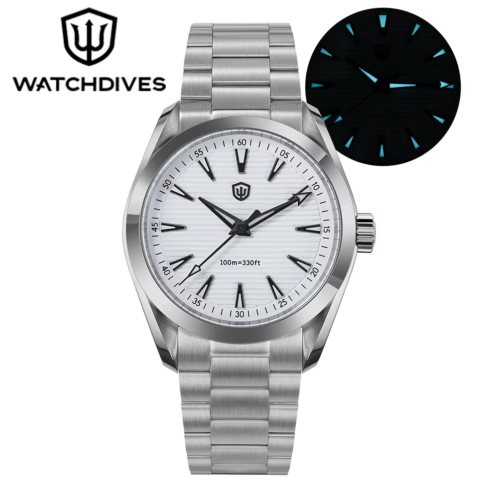Watchdives WD0006 V2 montre VH31 balayage deuxième mouvement à Quartz saphir lumineux montres en aci