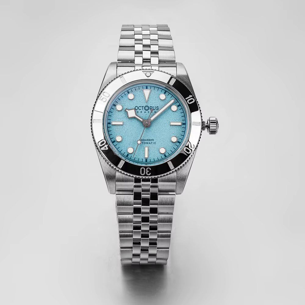 Montre automatique Octopus pour homme, 37 mm, sport, mécanique, plongeur, étanche 20 ATM, lunette en