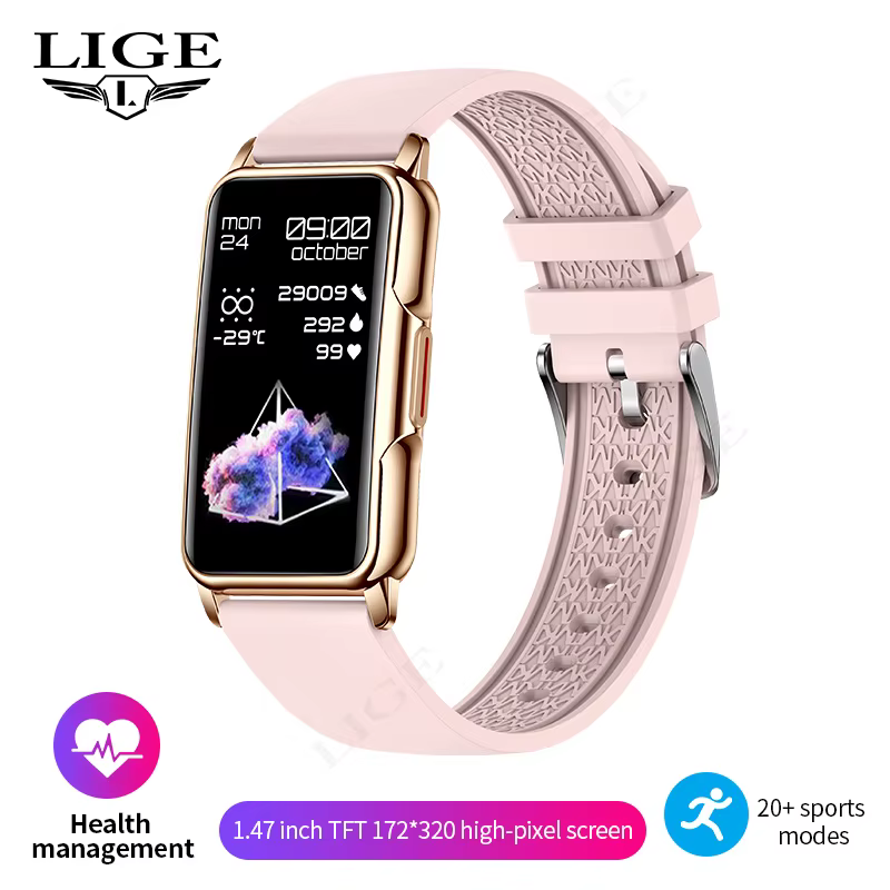 Montre connectée, tracker de santé et de forme physique avec moniteur de fréquence cardiaque, d'oxyg