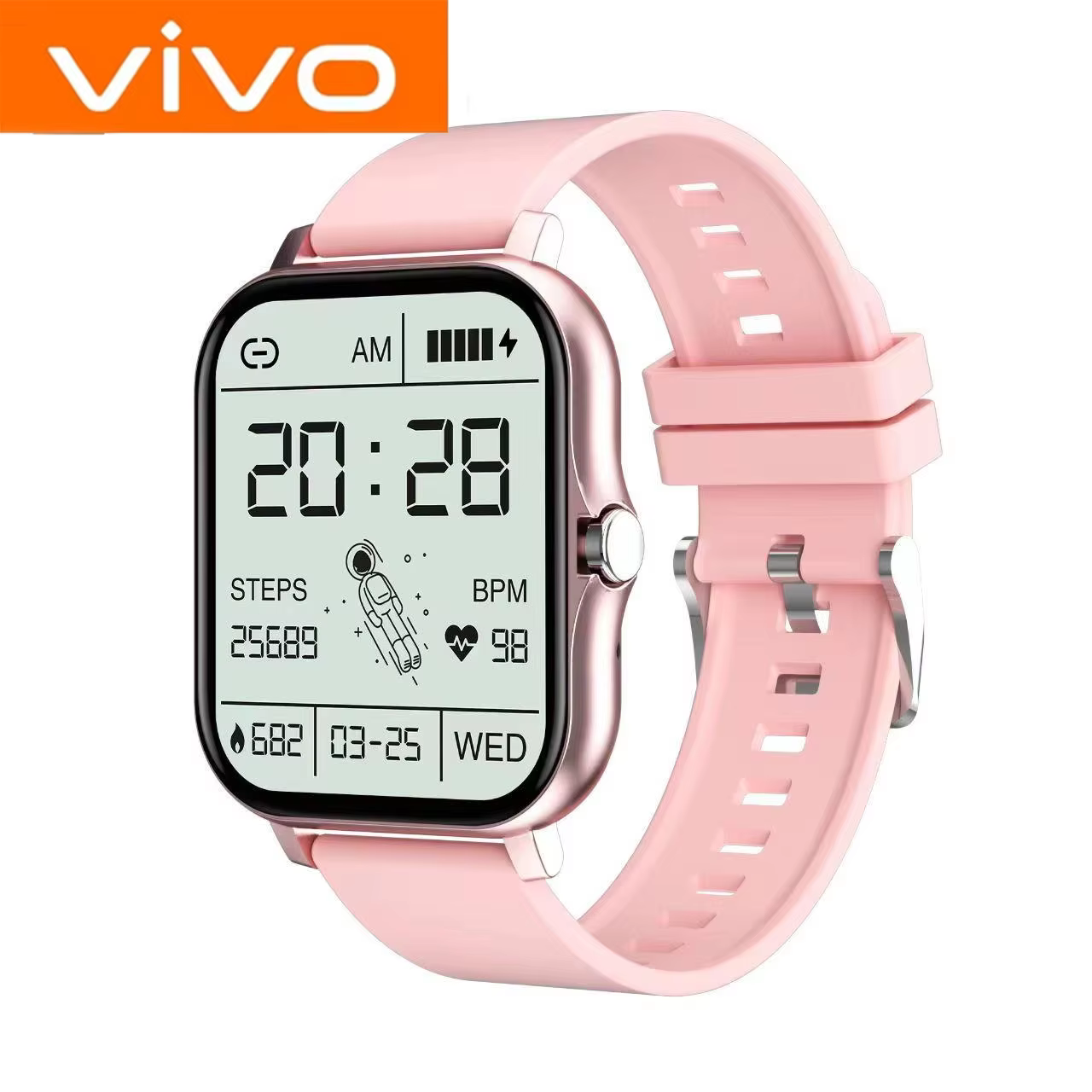 Montre connectée VIVO Android iPhone avec écran HD de 2,01 pouces, fonction de réponse et d'appel, p