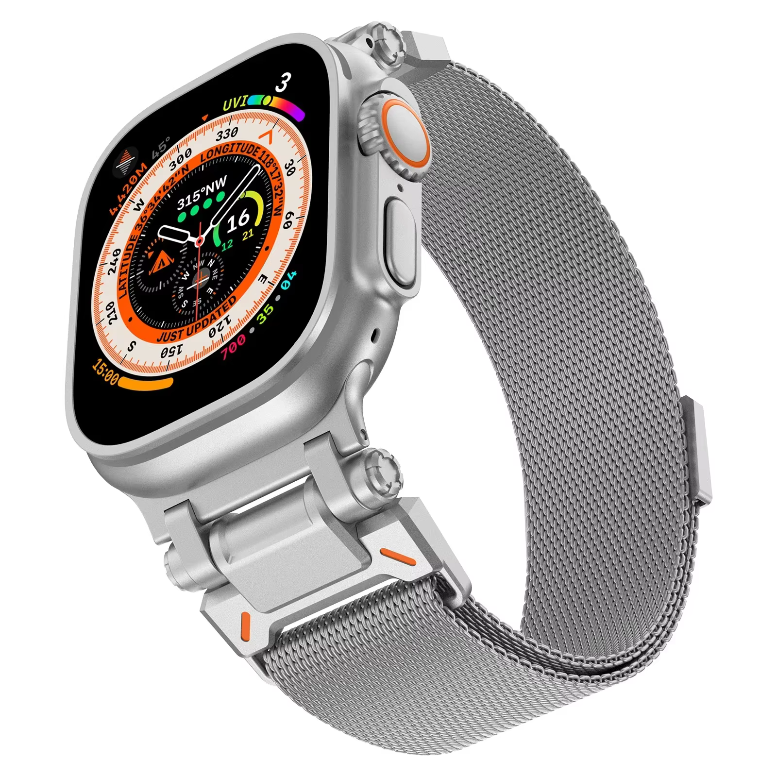 Bracelet milanais magnétique pour Apple Watch Ultra 3 49mm, série 11 10 9 8 7 6 se, bracelet à boucl