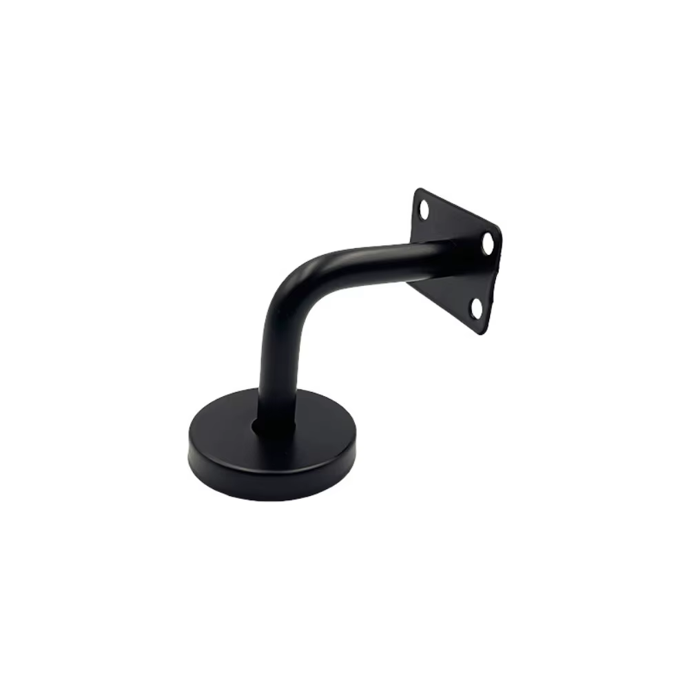 Support de main courante en acier inoxydable, fixation murale, finition noire, support robuste de ha