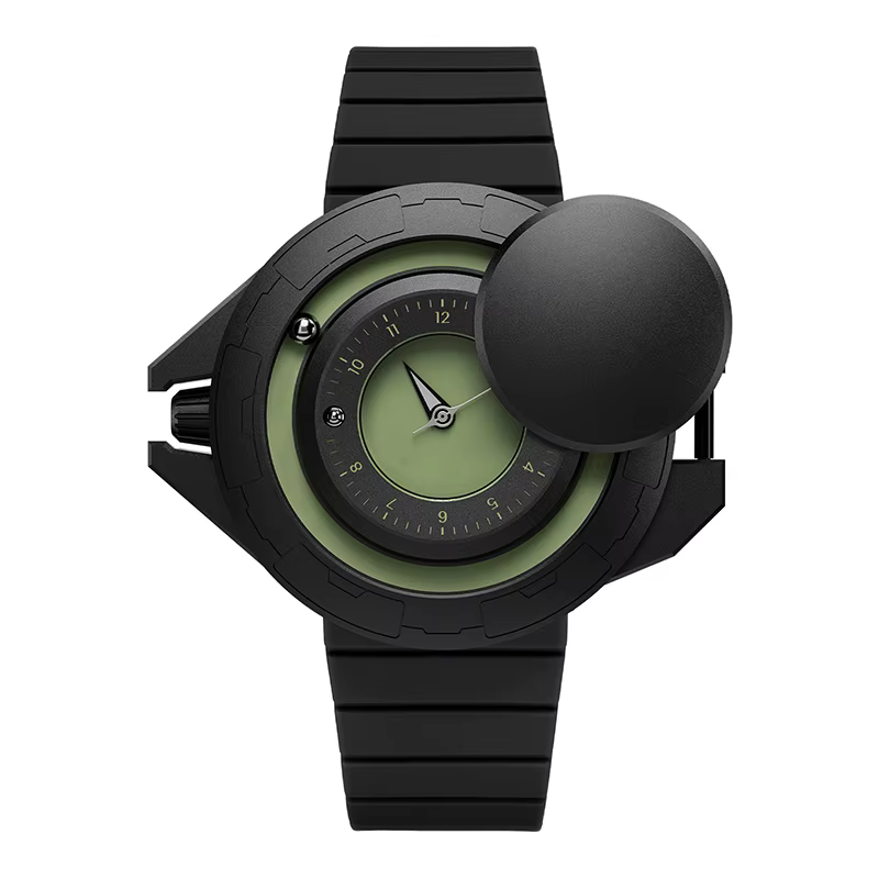 Série Gravity - Airship 360 ° Montre à quartz pour homme Rotating Gorman Watch DG0133, boîtier cré