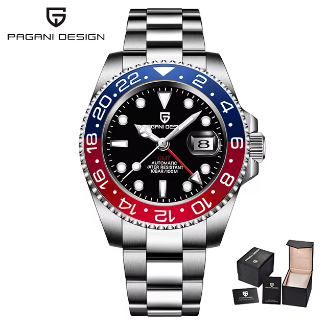 Nouvelle montre GMT PAGANI DESIGN 40mm montre-bracelet pour hommes montres mécaniques de luxe classi