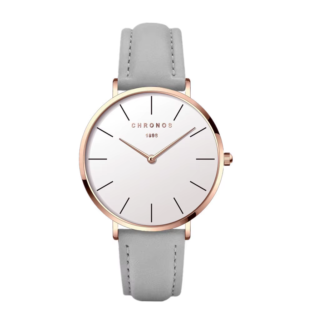 CHRONOS marque de luxe Montre pour hommes femmes minimaliste mode montres à Quartz unisexe décontrac