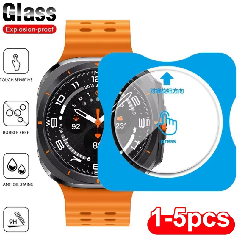 Verre trempé pour Samsung Galaxy Watch 47mm 40mm 44mm 45 46 43 42mm, protecteur d'écran Premium pour