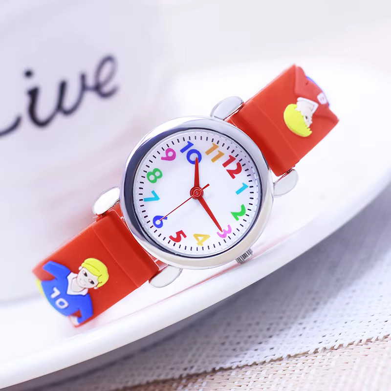 Montres de football en silicone pour enfants, montres de dessin animé pour enfants, montres électriq