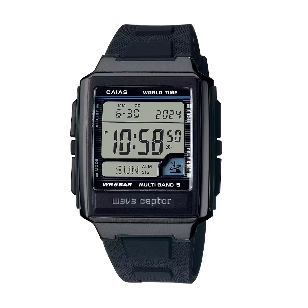 Montre sportive numérique unisexe CAIAS – Fonctionnalités complètes, cadran rectangulaire en alliage