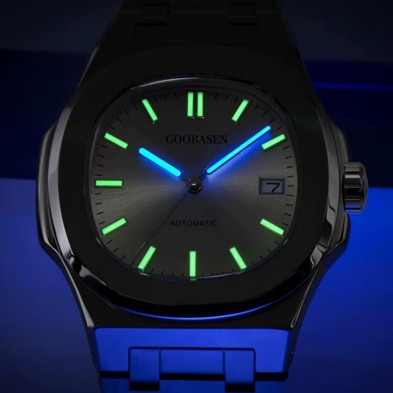 Nouvelle montre automatique pour femmes et hommes, montres lumineuses pour hommes, bracelet en acier