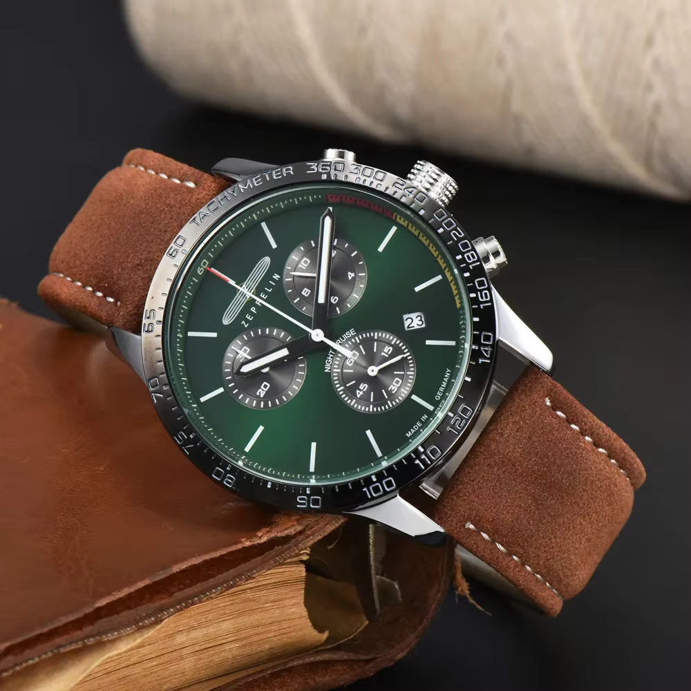 Montre-bracelet classique vintage de luxe populaire pour hommes et femmes, série ZEPPELIN Airship, f