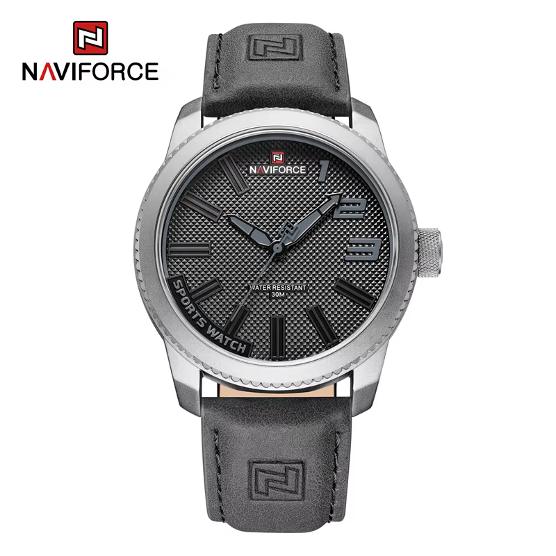 Montre NAVIFORCE 2025 pour Homme, Étanche 30m, Lumineuse, Bracelet en Cuir, Quartz, Style Affaires, 