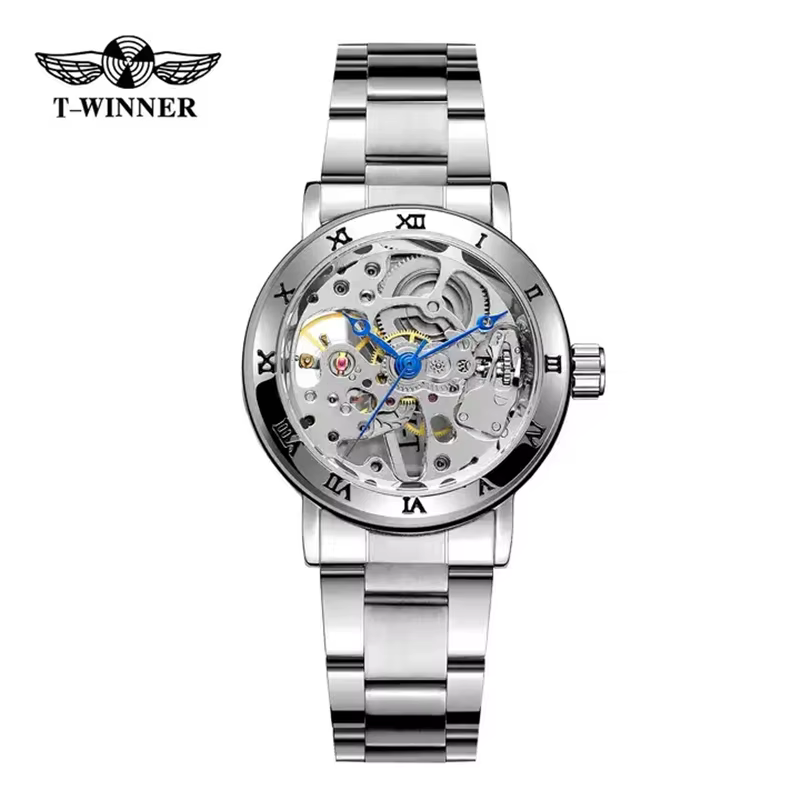 Winner 208 montre mécanique pour femme en or Rose montre-bracelet à vent manuel pour femme marque de