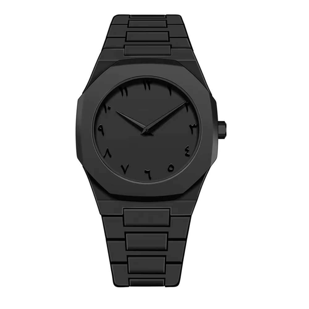 VA VA VOOM marque hommes montre créative mode Silicone noir Style d'affaires arabe numérique créatif