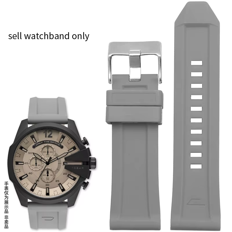 Bracelet de montre en caoutchouc de Silicone de haute qualité, pour Diesel Dz4318 4323 4283 7315 447