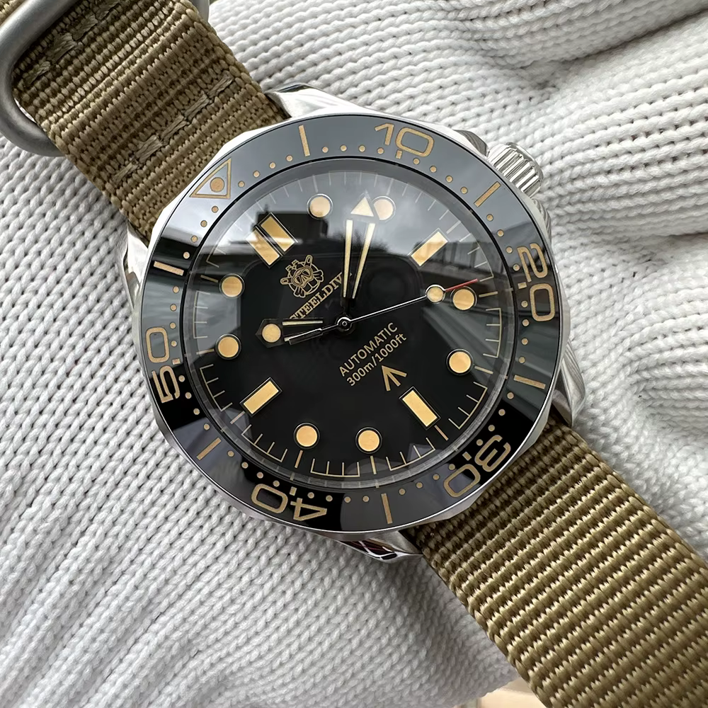 STEELDIVE – montre automatique pour hommes, 42MM, mécanique, plongeur, 30 bars, étanche, saphir lumi