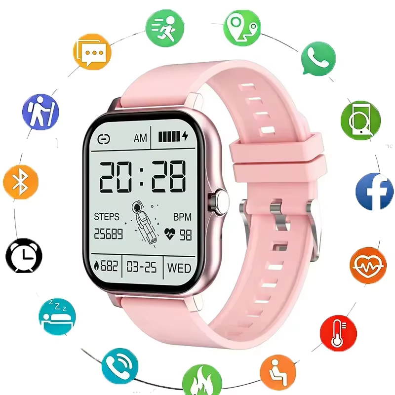 Montre connectée Lenovo 2026 avec écran tactile complet pour hommes et femmes, cadeau, montre de spo