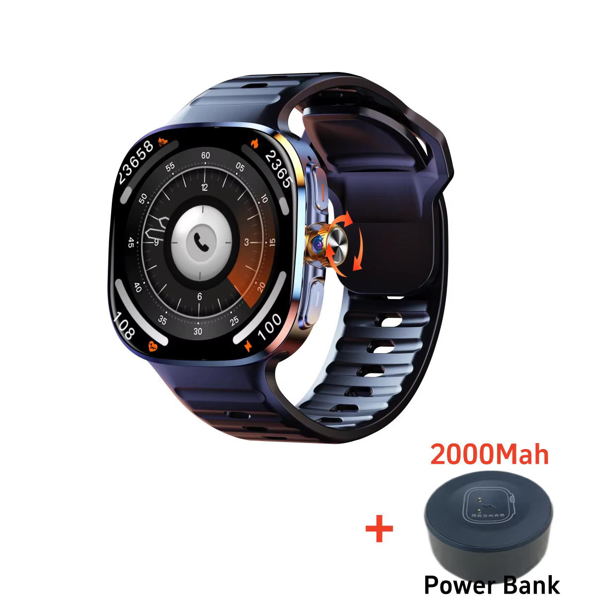 Montre connectée M99 originale, écran Amoled de 2.4 pouces, carte Sim 4G/5G, GPS, WIFI 190 °   Montr