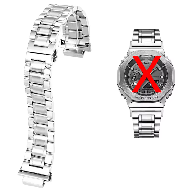 Bracelet en acier inoxydable GA2100 pour Casio G-SHOCK GA-2100 GA-2110 GM2100 GM-5600, Bracelet en m
