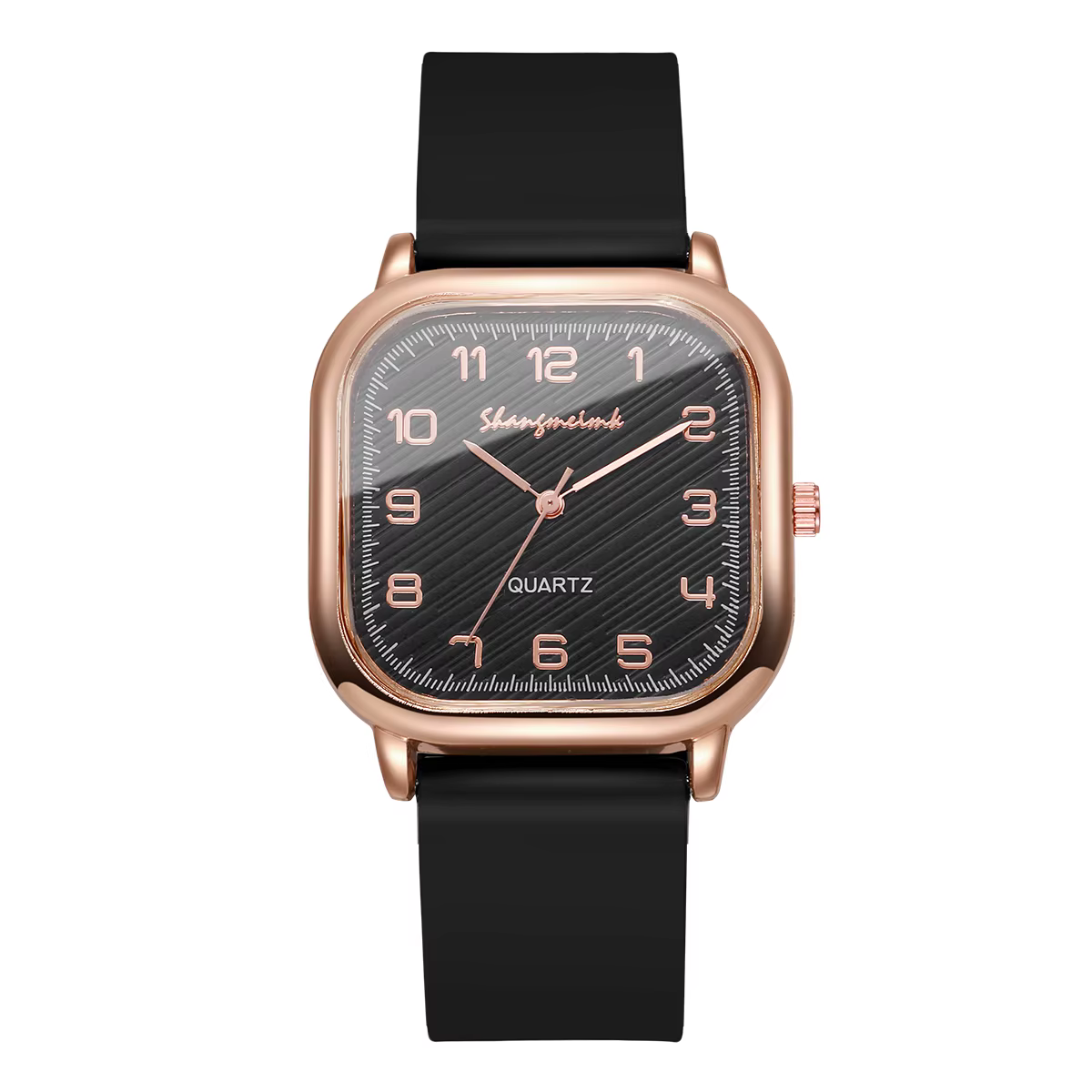 Mode carré femmes montres bracelet en Silicone décontracté montre à Quartz pour les filles horloge R