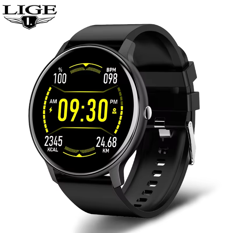 LIGE-Montre intelligente de sport à écran tactile complet pour hommes et femmes, montre intelligente