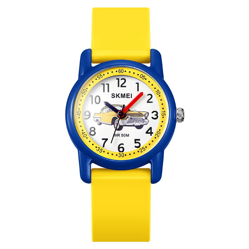 SKMEI-Montres de sport étanches pour enfants, montre-bracelet à quartz, horloge animal mignon, bande