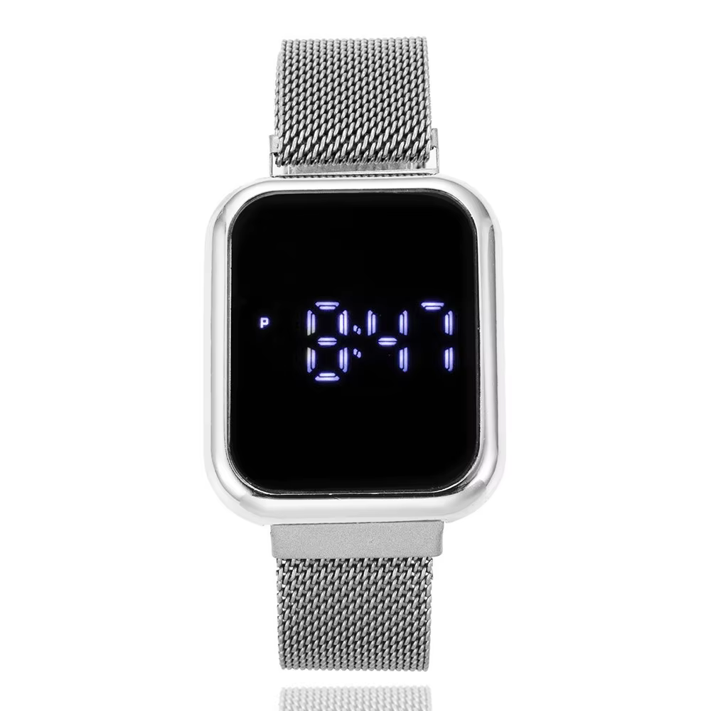 Montre numérique carrée Simple pour hommes et femmes, mode écran tactile LED, montre électronique dé