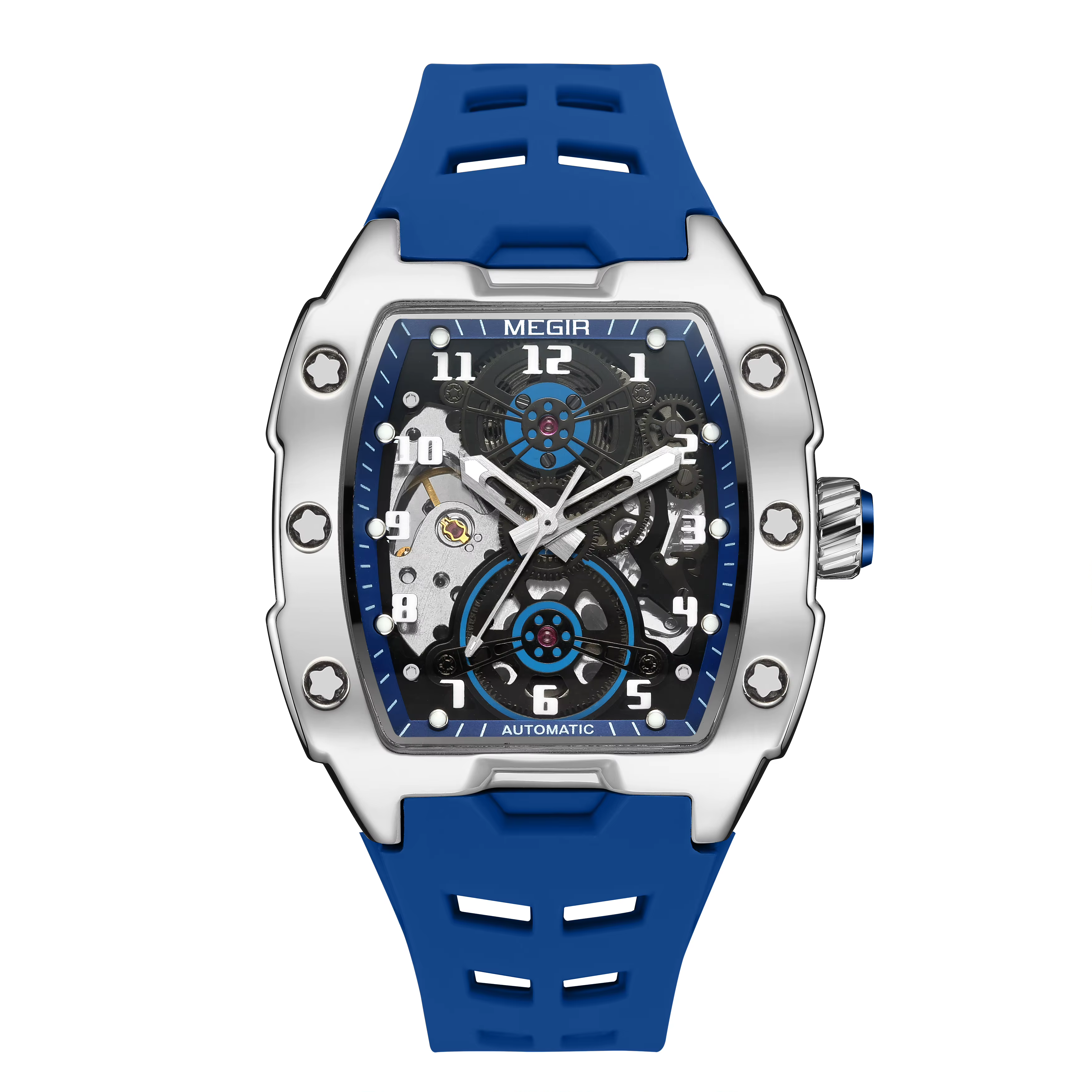 Montres pour homme, montres de luxe pour homme en forme de baril, montre automatique mécanique à cad