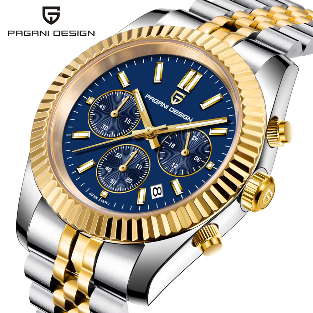 PAGANI DESIGN 2025 nouveau VD53 montre à quartz de luxe pour hommes 40MM en acier inoxydable saphir 