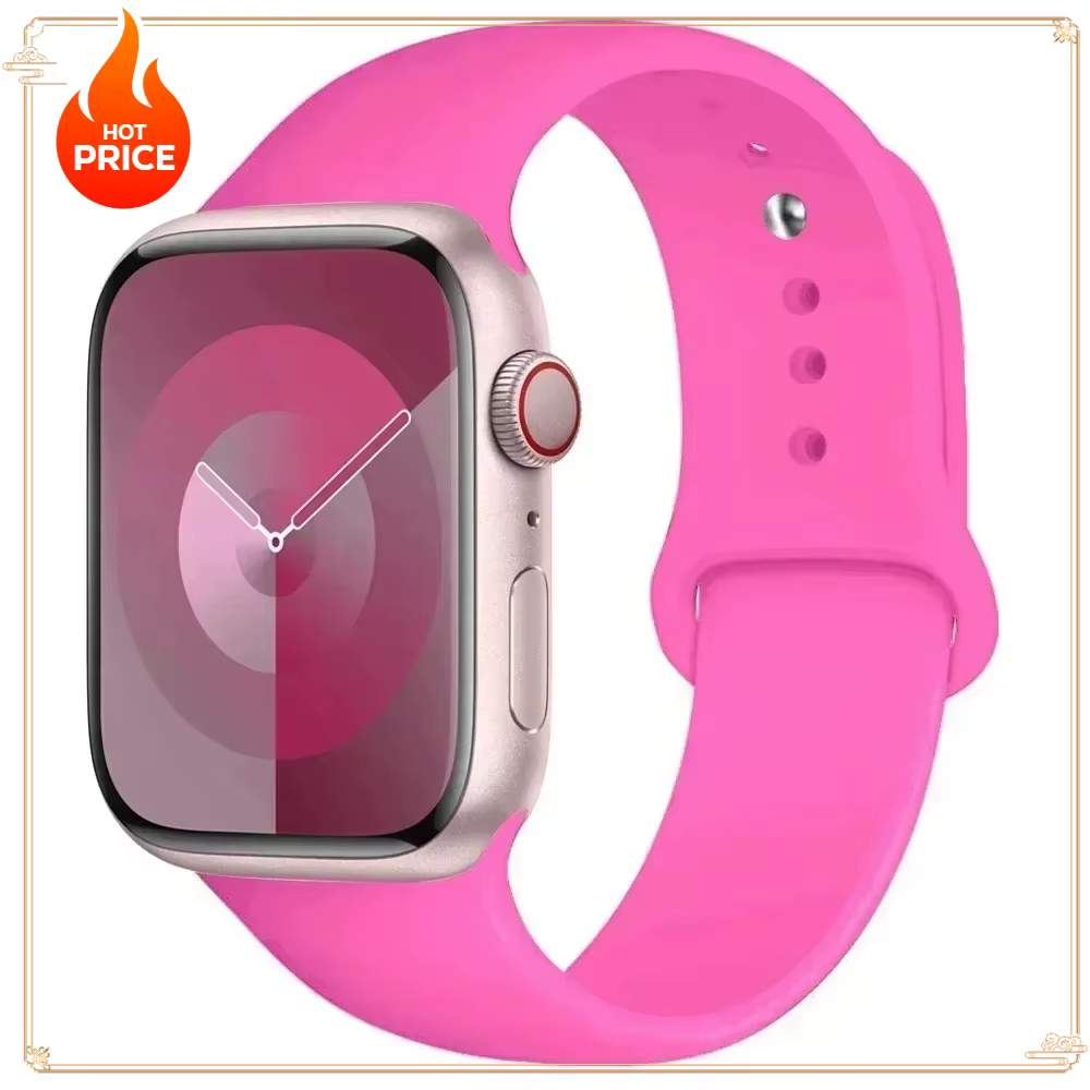 Bracelet en Silicone d'origine pour Bracelet de montre Apple 38/40/41/42/44/45/46MM 49mm pour Iwatch