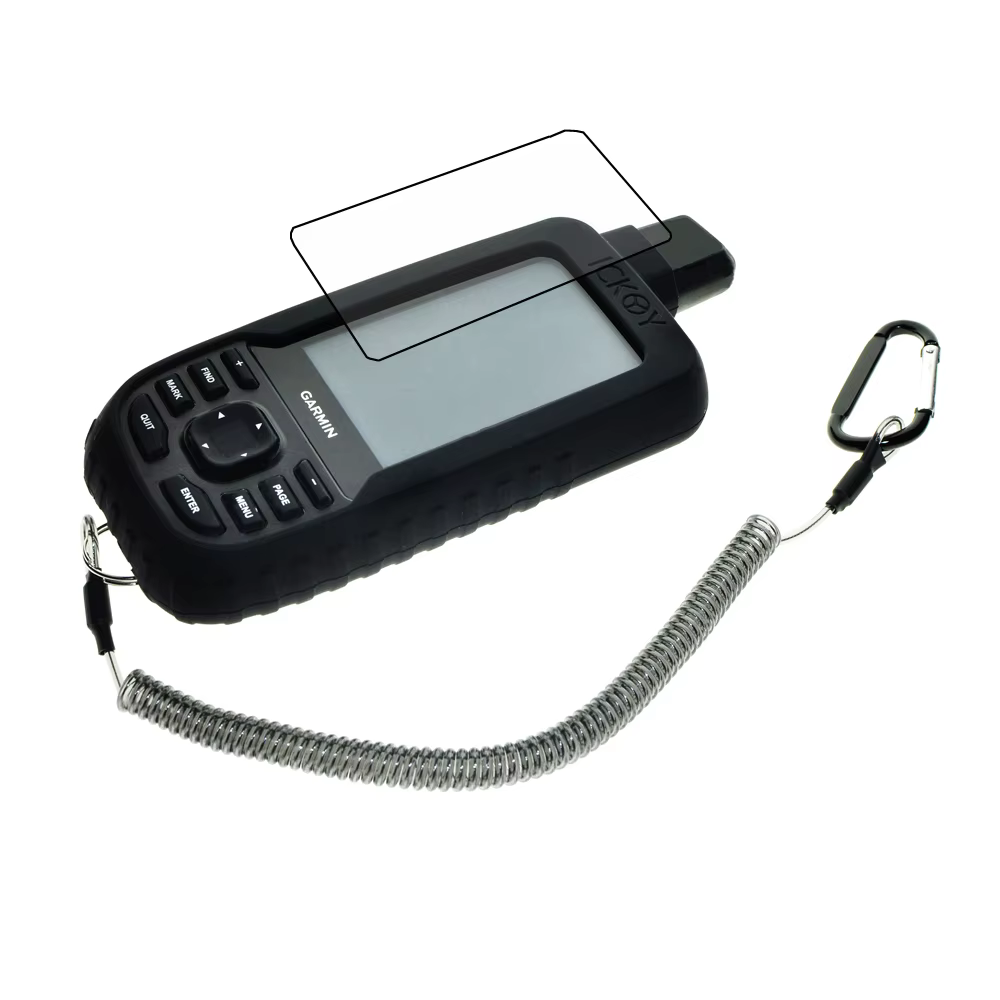 Lanière rétractable + Film d'écran + coque en silicone pour Garmin GPSMAP 67 67i 66i 66s 66st 66sr 6