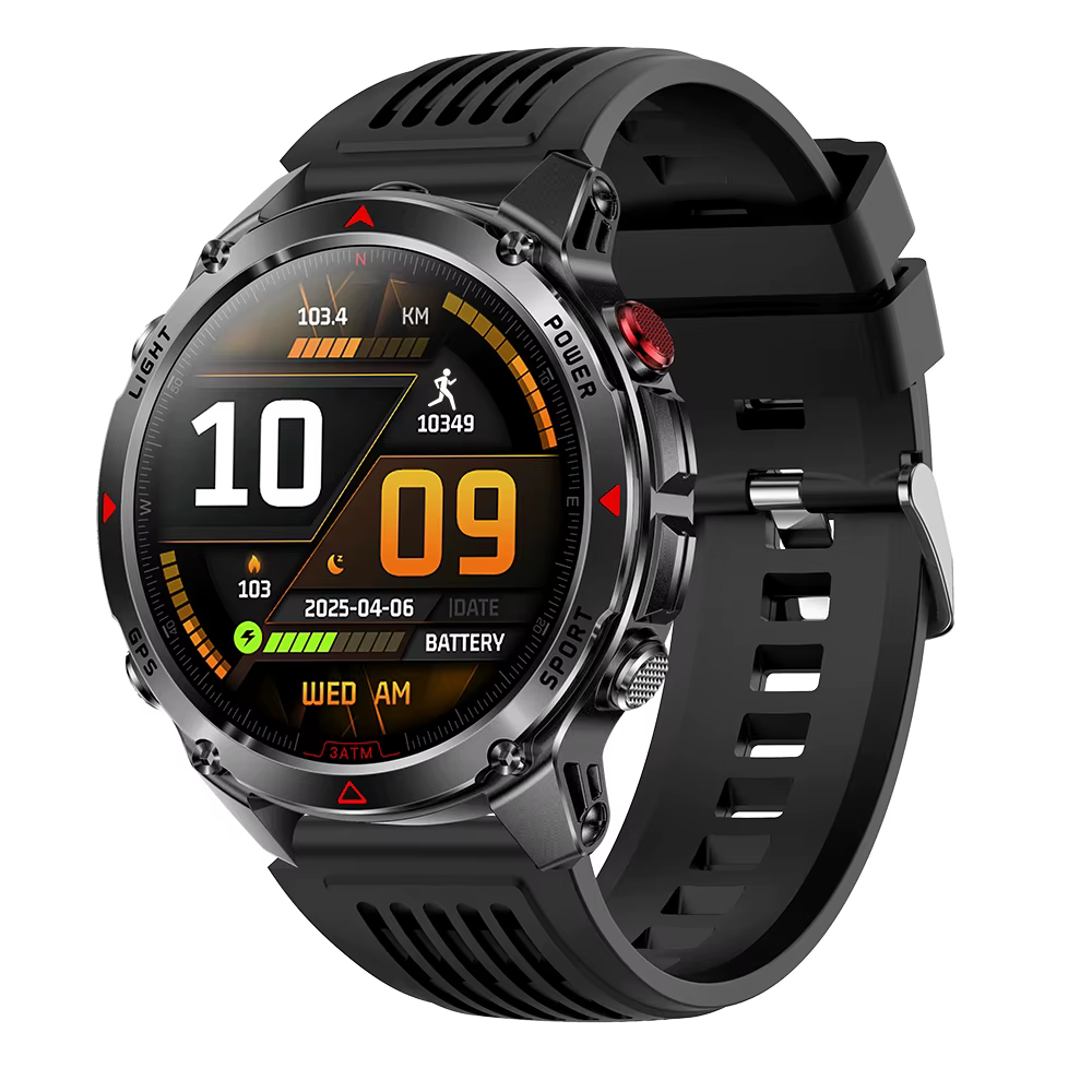Nouveau GPS Sports en plein air Smartwatch 30M boussole étanche lampe de poche LED pression d'altitu