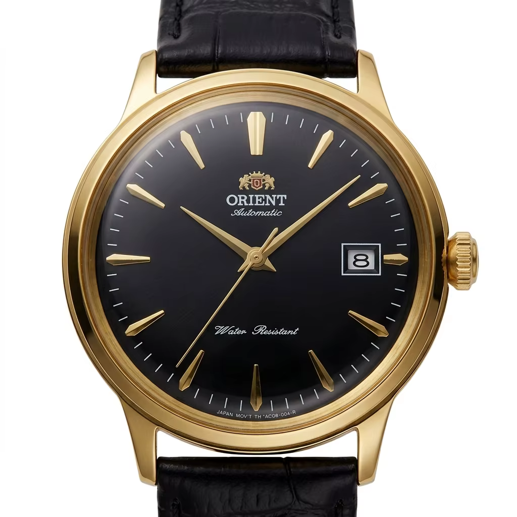 Montre-bracelet automatique vintage ORIENT 21 Jewels, date unique, cadran lumineux, bracelet en cuir