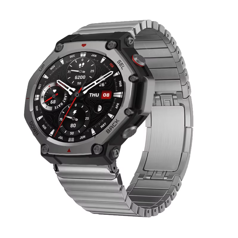 Bracelet en métal de luxe pour montre intelligente Amazfit t-rex 3 Bracelet en acier inoxydable à aj