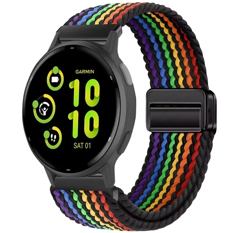 Bracelet en Nylon tressé magnétique, 20mm 22mm, pour Garmin Forerunner 55 165 265 965 255 970 570, B