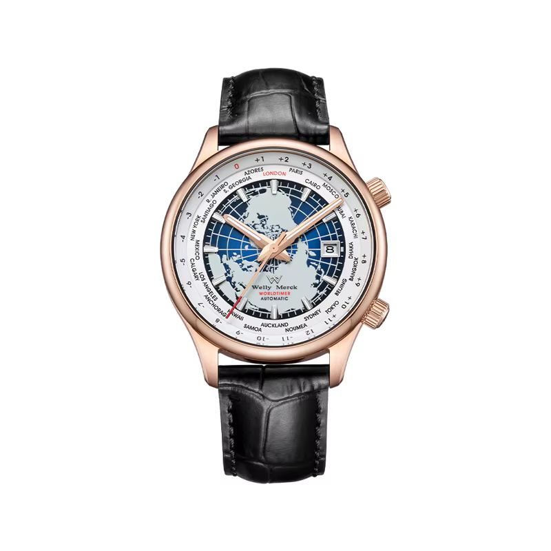 WM montre automatique mécanique hommes montres de haute qualité saphir heure mondiale Original recon